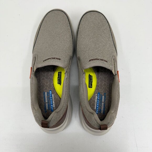 Skechers Slade Lucan Khaki Slip On Relaxed Memory Foam Shoes 210808 Mens size 13 - Picture 4 of 8